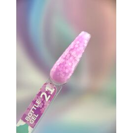 You Are Cute. Bottle Gel #21, 5 ml, рідкий гель з білими квіточками #2