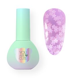 You Are Cute. Bottle Gel #21, 5 ml, рідкий гель з білими квіточками #1