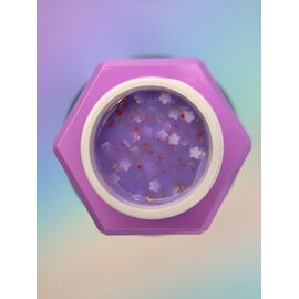You Are Cute. Builder Gel #24, 15 ml, гель для нарощування з білими квіточками та кольоровими частинками #2