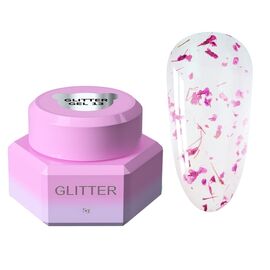 You Are Cute. Glitter Gel #13, 5 ml, Прозорий гель з сухоцвітами #1