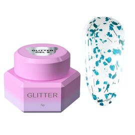 You Are Cute. Glitter Gel #09, 5 ml, Прозорий гель з сухоцвітами #1