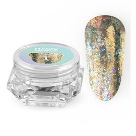 You Are Cute. Magic Sparkles №01, 0.2 g, Сухі блискітки-хамелеон для нігтів #1