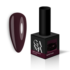 GA&MA. Gel polish, Max Color #010 Black Plum, 10 ml, гель-лак #1
