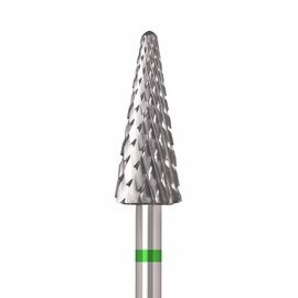 Ülka. Carbide nail bit, cone, green, Ø 6 mm / роб. частина 15 mm, Фреза твердосплавна "Конус" зелена #1