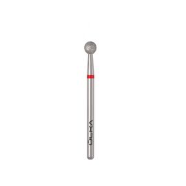 Ülka. Diamond nail bit, ball, red, Ø 4 mm, Фреза алмазна "Куля" червона #2