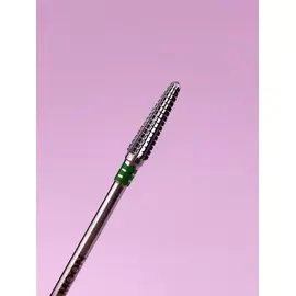 LUNAmoon. Carbide nail bit, cone, green, Фреза твердосплавна "Конус", зелена, Ø 3.2 mm #2