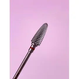 LUNAmoon. Carbide nail bit, corn, red, Фреза твердосплавна "Кукурудза", червона, Ø 5.8 mm #2