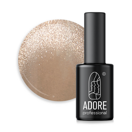 ADORE. Cat's Eye Gel Polish, #E-04, 8 ml. Нюдовий гель-лак "котяче око", карамельно-бежевий #1
