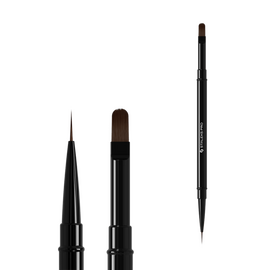 STALEKS. Manicure brush liner and Gel brush, Expert 10 mm та 11 mm. Пензлик-лайнер та для гелю двосторонній #1