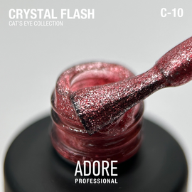 ADORE. Cat's Eye Gel Polish, #C-10, 8 ml. Світловідбиваючий гель-лак "котяче око", червоний рубін #2
