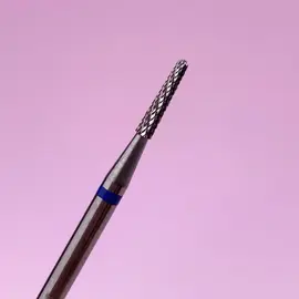 LUNAmoon. Carbide nail bit, cone, blue, Фреза твердосплавна "Конус", синя, Ø 1.3 mm, для випилювання Mini #2