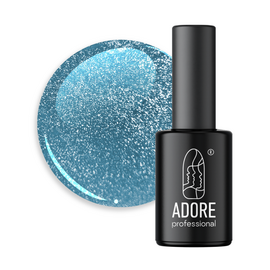 ADORE. Cat's Eye Gel Polish, #C-02, 8 ml. Світловідбиваючий гель-лак "котяче око", блакитний #1