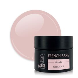 ADORE. French Base,  №03, Nude, 30 ml. Камуфлююча база #1