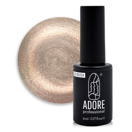 ADORE. Cat's Eye Gel Polish, #M-07, 8 ml. Гель-лак "котяче око" на вітражній основі, димчасто-бежевий агат #1