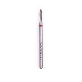 LUNAmoon. Diamond nail bit, flame, red, Фреза алмазна "Полум'я коротке", червона, Ø 1.8 mm #1