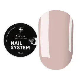 SAGA. Elastic base, #06, 30 ml. Камуфлююча база (без пензлика) #1