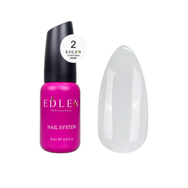 УЦІНКА / EDLEN Cover base NUDE №02, Milky, 9 ml, молочний напівпрозорий #1