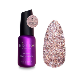 УЦІНКА / EDLEN Gel Polish Flash Fire №04, 9 ml, світловідбиваючий гель-лак #1