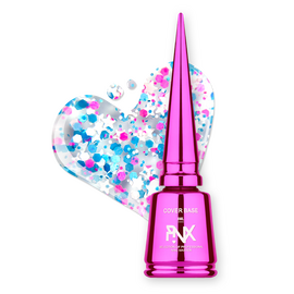 PINX. Cover Base "Starlight",  #001, 8 ml. Прозора база з кольоровими частинками #1