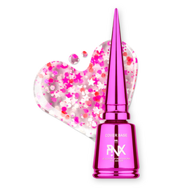 PINX. Cover Base "Starlight",  #002, 8 ml. Прозора база з кольоровими частинками #1
