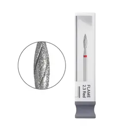 GA&MA. Carbide Cold nail drill bit, Flame, Red. Фреза алмазна "Полум'я", червона, Ø 2.3 мм #1