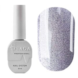 SAGA. Cat's Eye Gel Polish "Cat Shine", #01, Silver, 10 ml. Гель-лак "Котяче око", срібний #2