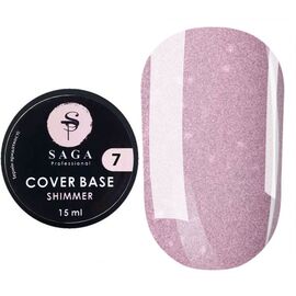 SAGA. Shimmer base, #07, 15 ml. Кольорова база з шимером #1