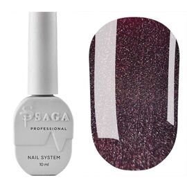 SAGA. Cat's Eye Gel Polish "Love Red", #04, 10 ml. Гель-лак "Котяче око" #1