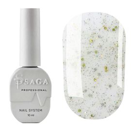 SAGA. Sugar base, #02, 10 ml. Кольорова база з блискітками #1