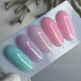 SAGA. Color base, #09, 10 ml. Кольорова база з шимером #2