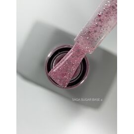 SAGA. Sugar base, #04, 10 ml. Кольорова база з блискітками #2
