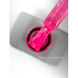 SAGA. Leaf base, #10, 10 ml. Кольорова база із білою поталлю #1