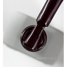 SAGA. Gel Polish "Love Red", #03, 10 ml. Гель-лак з шимером #2