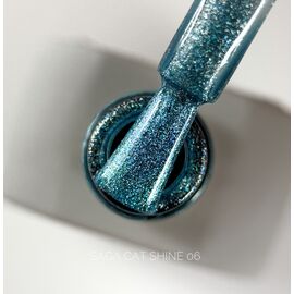 SAGA. Cat's Eye Gel Polish "Cat Shine", #06, 10 ml. Гель-лак "Котяче око" #1