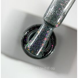 SAGA. Cat's Eye Gel Polish "Cat Shine", #09, 10 ml. Гель-лак "Котяче око" #1