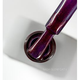 SAGA. Cat's Eye Gel Polish "Glow Cat", #01, 10 ml. Гель-лак "Котяче око" #1