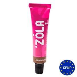 ZOLA. Eyebrow Tint with Collagen, 03, Brown, 15 ml. Фарба для брів з колагеном, коричневий #1