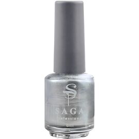 SAGA. Stamping nail polish, #10, Silver, 8 ml. Лак-фарба для стемпінгу, срібний #2