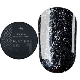 SAGA. Platinum Paint Gel, #01, 5 g. Гель-фарба з поталлю #1
