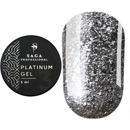 SAGA. Platinum Paint Gel, #03, 5 g. Гель-фарба з поталлю #1