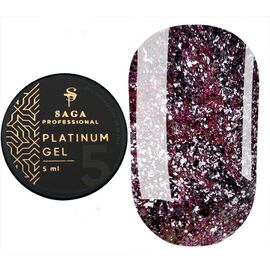 SAGA. Platinum Paint Gel, #05, 5 g. Гель-фарба з поталлю #1