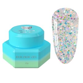 You Are Cute. Builder Gel #31, 15 ml, гель для нарощування з блискучими частинками #1
