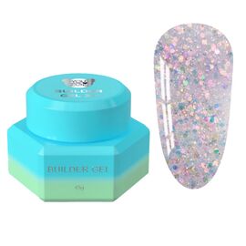 You Are Cute. Builder Gel #33, 15 ml, гель для нарощування з блискучими частинками #1