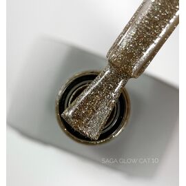 SAGA. Cat's Eye Gel Polish "Glow Cat", #10, 10 ml. Гель-лак "Котяче око" #1