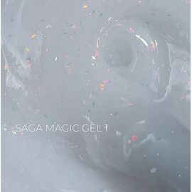 SAGA. Builder Gel "Magic", 15 ml, #01. Гель для укріплення та нарощування з поталлю #1