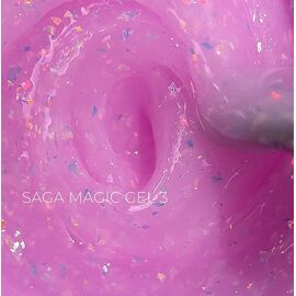 SAGA. Builder Gel "Magic", 15 ml, #03. Гель для укріплення та нарощування з поталлю #1
