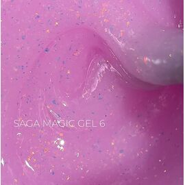 SAGA. Builder Gel "Magic", 15 ml, #06. Гель для укріплення та нарощування з поталлю #1