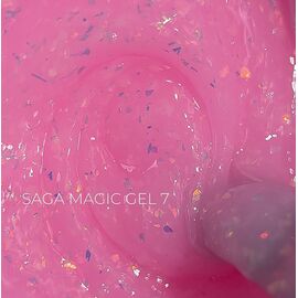 SAGA. Builder Gel "Magic", 15 ml, #07. Гель для укріплення та нарощування з поталлю #1