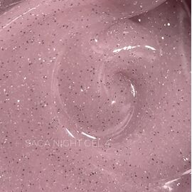 SAGA. Builder Gel "Night", 15 ml, #04. Гель для укріплення та нарощування, світловідбиваючий #2