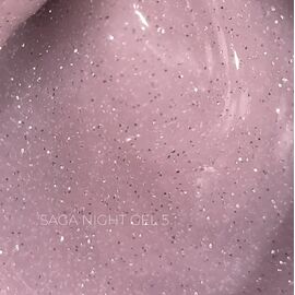 SAGA. Builder Gel "Night", 15 ml, #05. Гель для укріплення та нарощування, світловідбиваючий #2